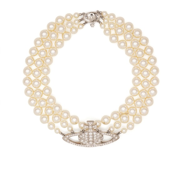 Vivienne Westwood Pearl and Silver Necklace - Picture 4 of 4